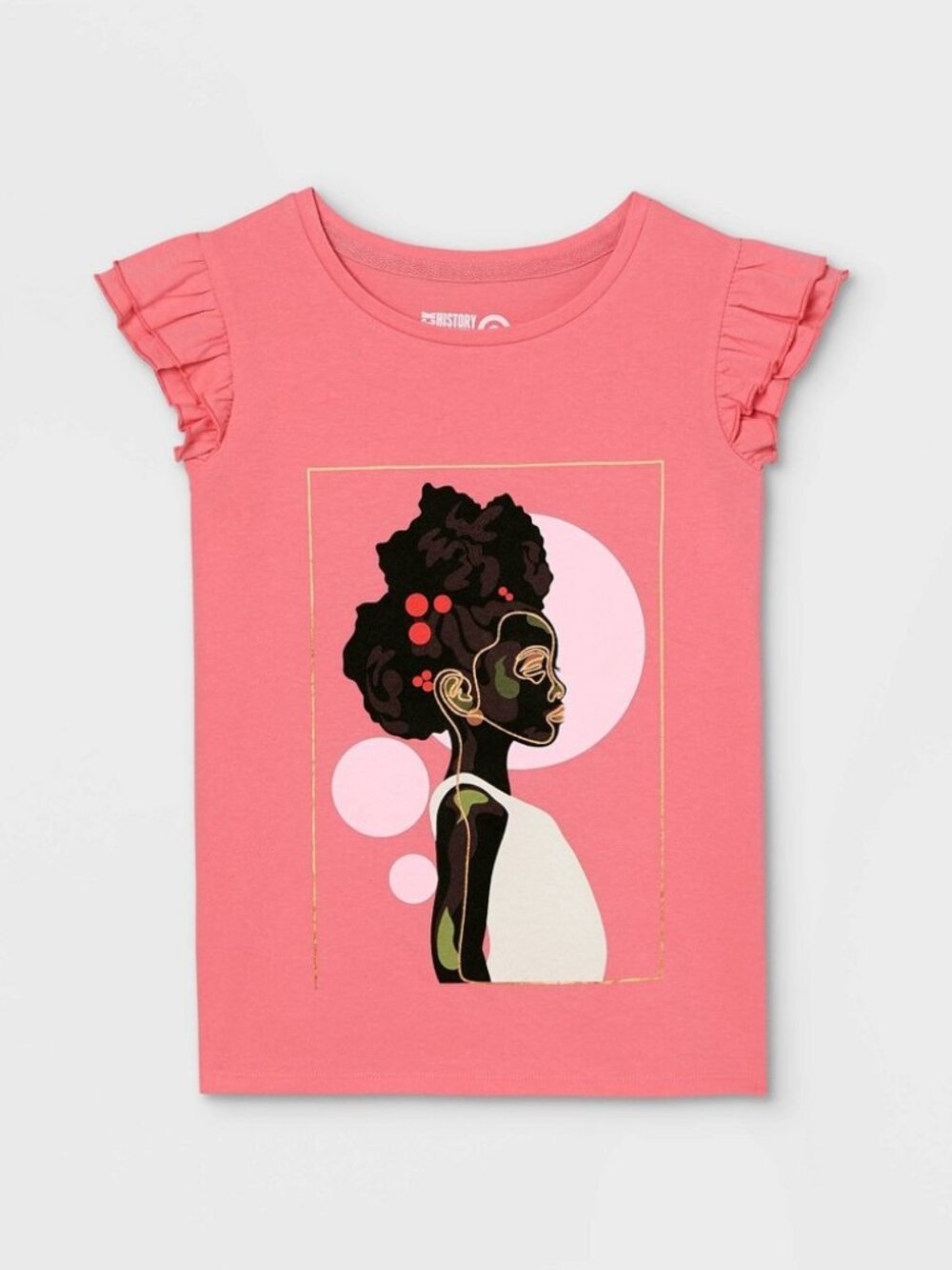 Black History Month Girls' Family Moment Beautiful Girl Ruffle Sleeveless T-Shir